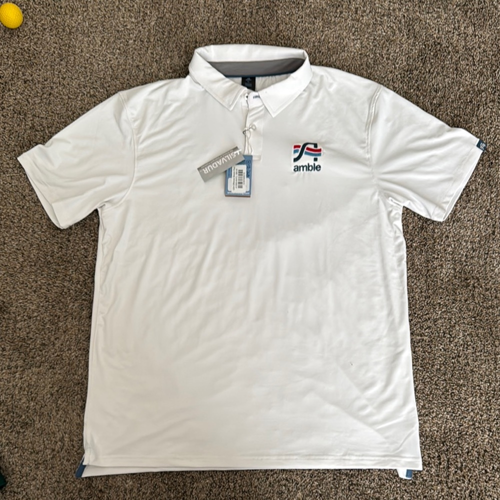 Amble USA Offshore Stretch Polo - Men’s Large - Golf Polo - NWT